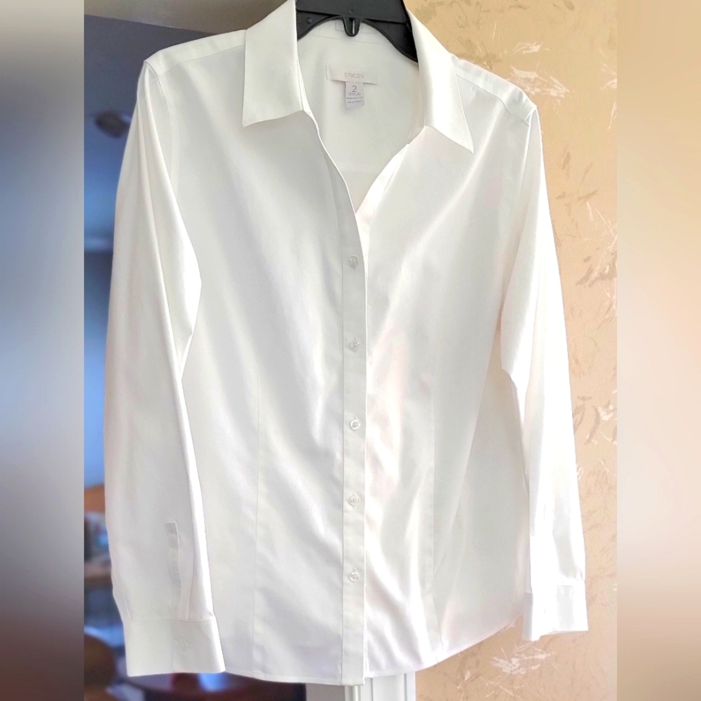 Chico's White Button Down Shirt